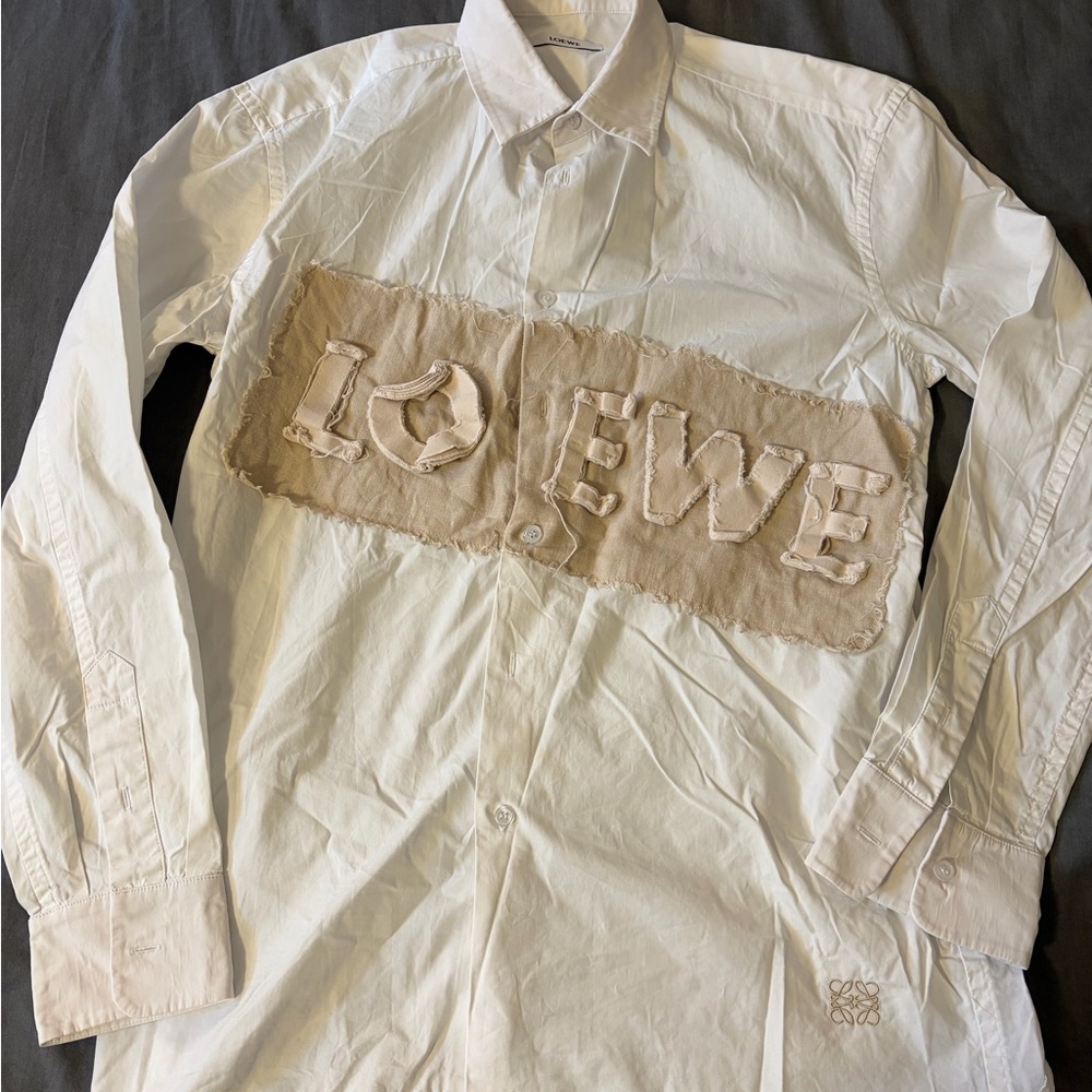 Loewe Cream Button-Up Shirt